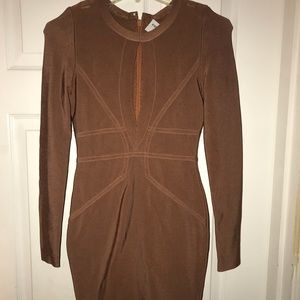 Tan bandage dress